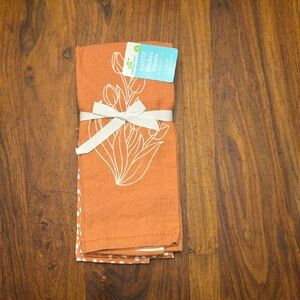 100% Cotton Easter Tulips Kitchen Tea Towels, Set Of Two